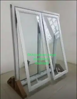 Jendela ALUMINIUM dobel jungkit UK T130xL100