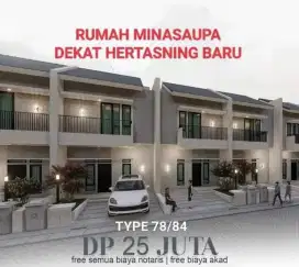 Rumah baru mewah minimalis sistem cluster dkt poros Hertsning