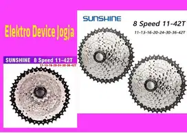Sprocket Gir 8 speed 11-42T &/ Stang Sepeda =RINGAN TIDAK PEGAL /KARAT