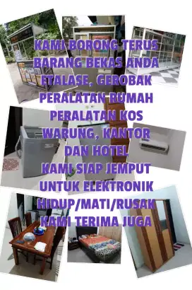 Kami Beli Gerobak Etalase warung dan barang Bekas Lainnya
