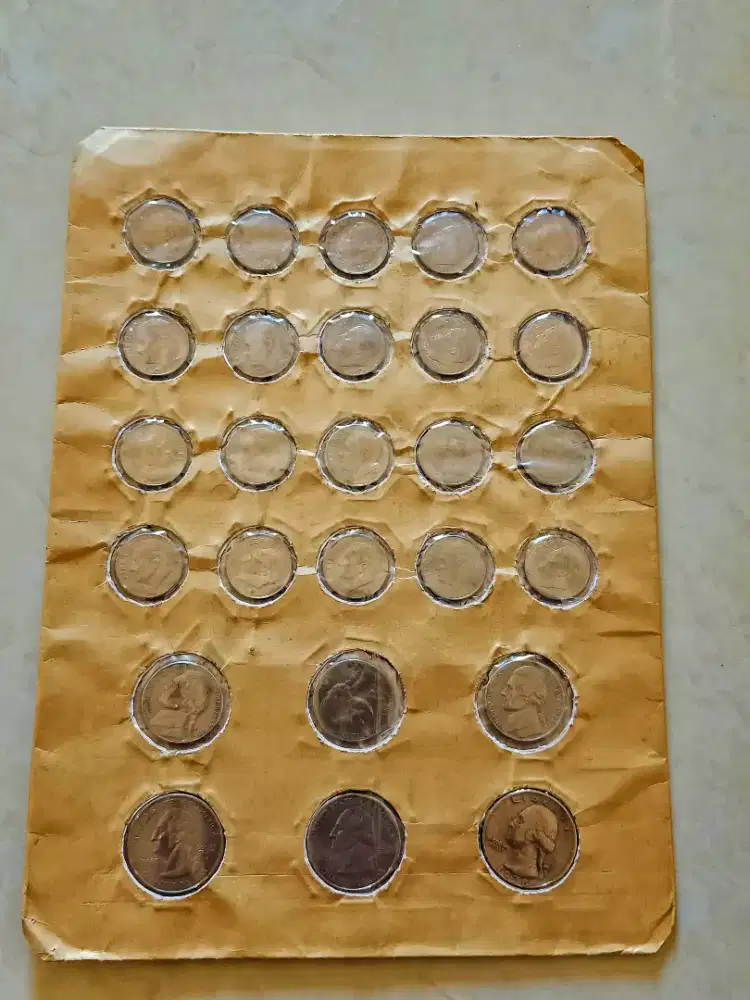 Koin Dollar One Dime & Half Dollar Amerika