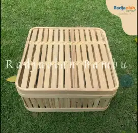 Kotak Hamper Bambu Monex Model Lidi | Kotak Hamper Versi Pakai Tutup