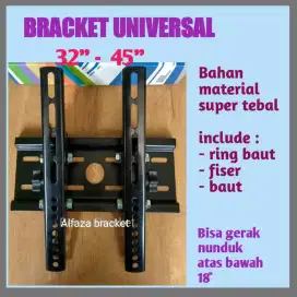 BRACKET  PLUS PASANG  TV 40inch - 45inch   BISA GERAK NUNDUK DANGAK