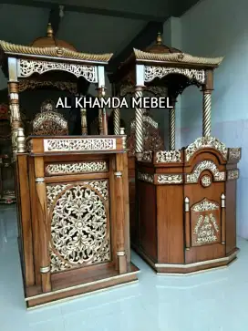 Terima pesanan mimbar masjid berkualitas bagus