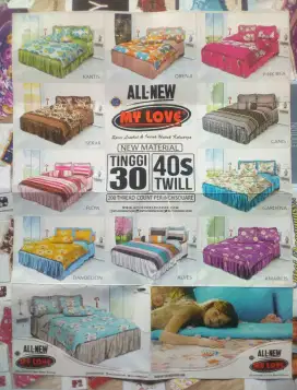 Sprei dan Bedcover Set MyLove Adem Lembut dan Nyaman