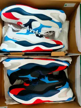 Puma RS 2k BMW white combine blue,ori puma