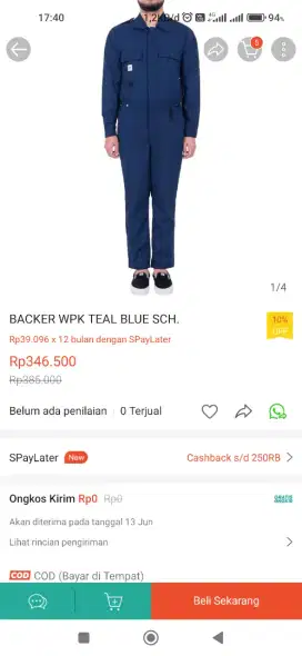 Nego Waras Wear Pack Backer Rsch Sch Size M