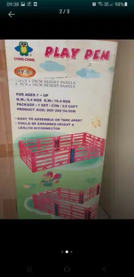 Play pen.Tempat bermain anak.