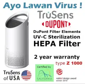 Trusens Air Purifier Z1000 with UV-C light and Dupont Hepa Filter baru