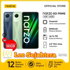 Realme ram 4gb 64GB narzo 50i prime baru segel IMEI ok garansi 1 tahun