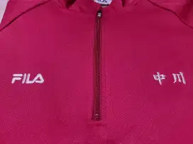 Jaket Fila maroon merah