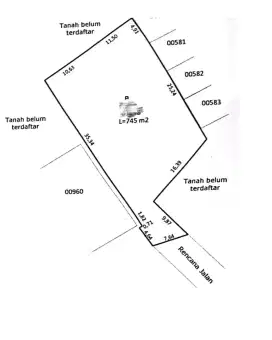 Jual Cepat Rumah Luas Tanah SHM 745m Belakang Stadion Depati Amir