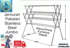 Jemuran pakaian Stainles Stell JUMBO kuat awet baru spesial 580rb COD