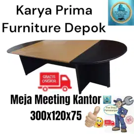 Meja Rapat ukuran 300x120x75 cocok utk ruang kerja anda free ongkir