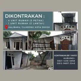rumah Petak dikontrakan 1 rumah, harga sewa per bulan 900K