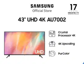 Samsung SmartTV 43 4K UHD Bezeles Digital Netflix Youtube Resmi(BARU)