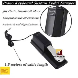 Sustain Pedal Damper Piano Keyboard - WTB005 - Black-Untuk Segala Merk