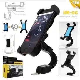 HP Smartphone Holder Spion Braket untuk Sepeda Motor pasang Spion