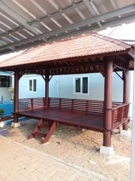 Gazebo kayu kelapa berbagai ukuran