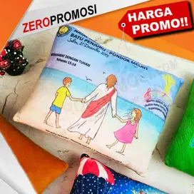 Souvenir Bantal Natal Kotak Custom Tulisan Foto Christmas