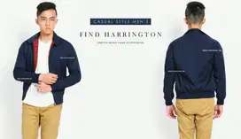 Jaket, Jaket Pria, Jaket Harrington Warna Navy, Jaket Casual Keren