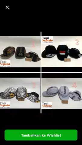 Topi sepeda lipat motif bermotif banyak dan keren