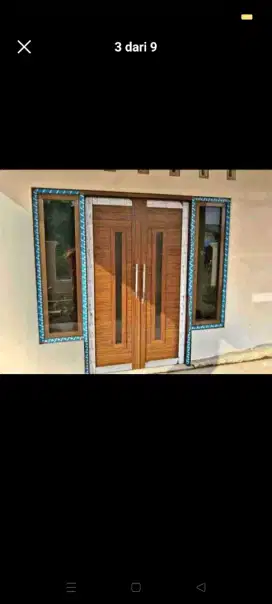 Jual kusen pintu satu dan pintu dua dari bahan aluminium dan kayu