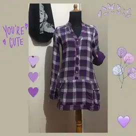 Dress/Tunik Tartan Purple