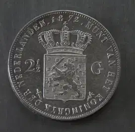 koin 2 1/2 gulden King Willem 3 1872 (m22)