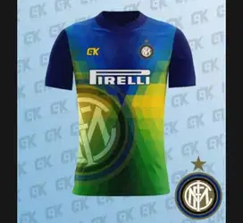 Jersey kaos baju futsal inter milan 02 Printing