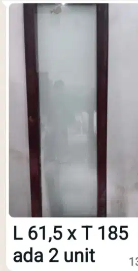 SetJendela kaca meranti dan anti maling ukuran 61.5cm x 185cm