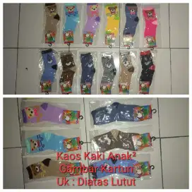 Kaos Kaki Anak Usia 3 - 5 Tahun Gambar Kartun