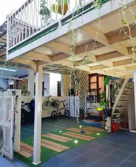 Kanopi balkon atas carport lantai plat bordes