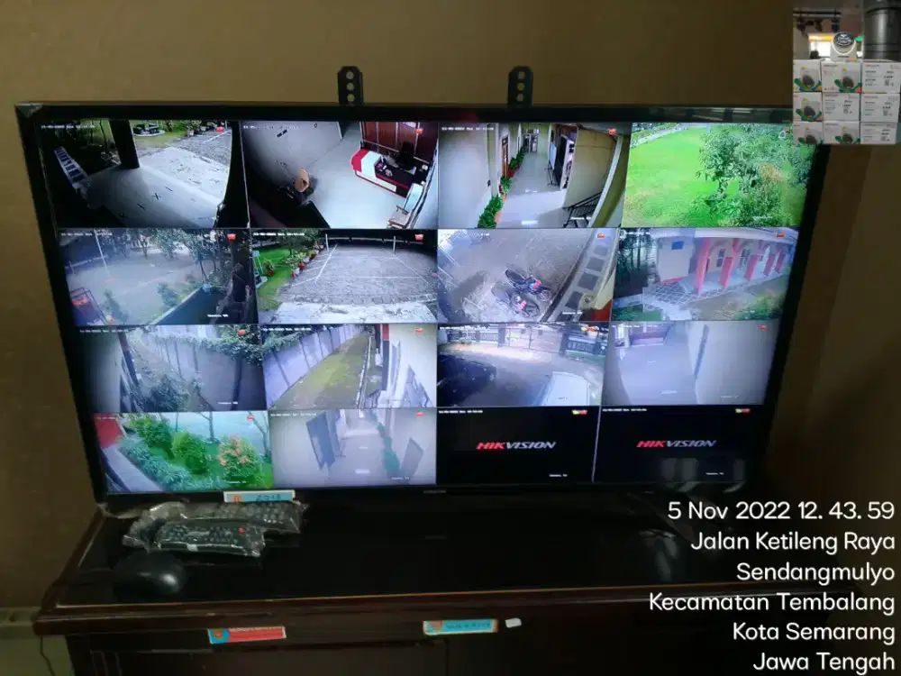 paket cctv hikvision 2mp 16 chanel komplit terima nyala