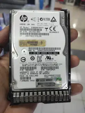 Hardisk HP 600GB SAS copotan Server HP Proliant