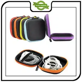 Pouch Persegi Case Organizer/ Dompet Koin Penyimpan Headset Earphone