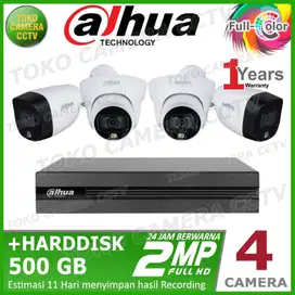 PAKET CCTV FULL COLOR PALING MURAH (HDD 500GB)