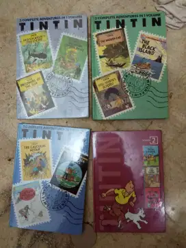 7 hardcover Komik Tintin Versi English