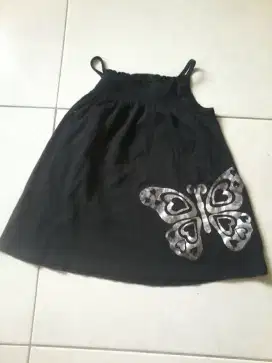 Tank top hitam.butterfly