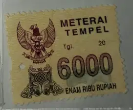 Materai 6000 tahun 2003 sampai 2005