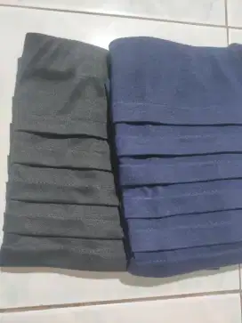 Rok mini lipat depan rok kantor rok formal hitam dan biru