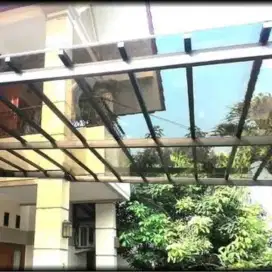 (Kanopi modern)atap solarflat,alderon/upvc,spandek,clear,dll..