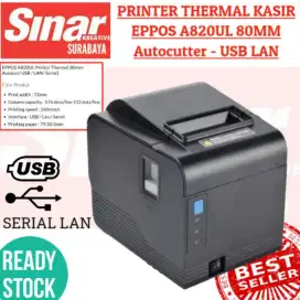PRINTER THERMAL AUTOCUTTER 80mm A820UL MESIN KASIR USB LAN - RJ11