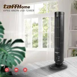 taffhome kipas angin usb tower fan leafless ultra quite