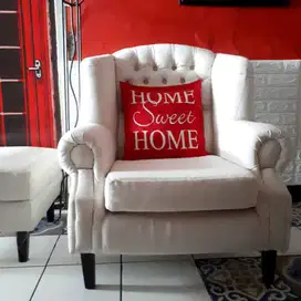 Jual murah ex display kursi sofa  grandfather + stool