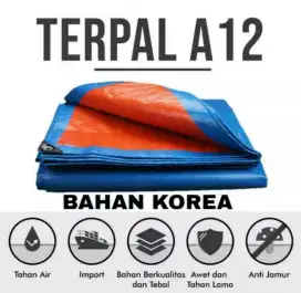 Terpal plastik A12 ukuran 8x10