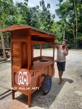 Gerobak mie ayam mangkal grobak mi dorong