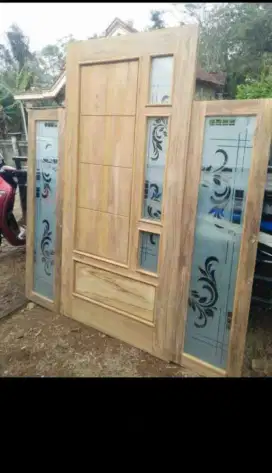 Pintu jendela kusen full kayu jati dan mahoni