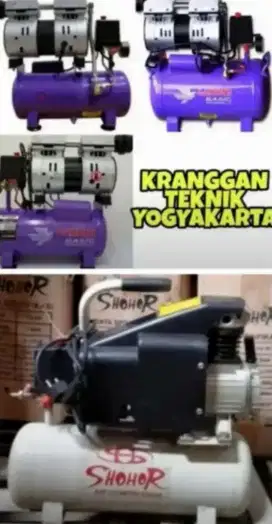 (KRANGGAN TEKNIK)kompresor listrik oiless kompresor silent utk ngecat