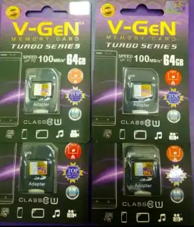 Terlaris Micro SD V-GEN 64GB Turbo Series Class10 Original